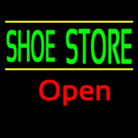 Green Shoe Store Open Neonreclame