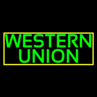 Green Western Union With Green Border Neonreclame