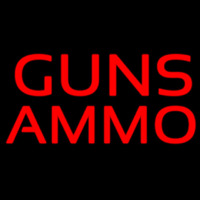 Guns Ammo Neonreclame