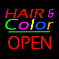 Hair And Color Block Open Green Line Neonreclame