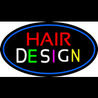 Hair Design With Blue Border Neonreclame