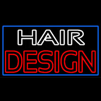 Hair Design With Blue Border Neonreclame