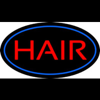 Hair Oval Blue Neonreclame