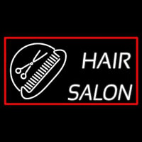 Hair Salon With Scissor And Comb Neonreclame