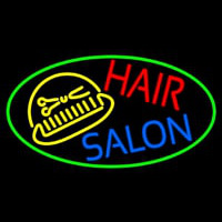 Hair Salon With Scissor And Comb Neonreclame