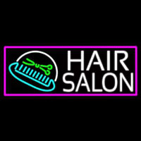 Hair Salon With Scissor And Comb Neonreclame