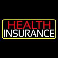 Health Insurance With Yellow Border Neonreclame