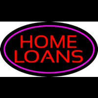 Home Loans Oval Pink Neonreclame