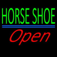 Horseshoe Open With Blue Line Neonreclame