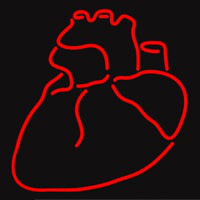 Human Heart Neonreclame