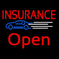 Insurance Car Logo Open Neonreclame