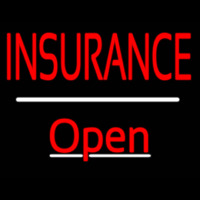 Insurance Open White Line Neonreclame