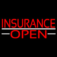 Insurance Open White Line Neonreclame