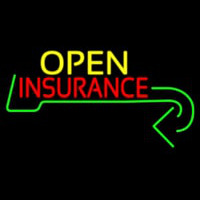 Insurance Open With Arrow Neonreclame