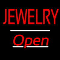 Jewelry Block Open White Line Neonreclame