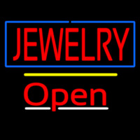 Jewelry Blue Border Open Yellow Line Neonreclame