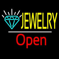 Jewelry Logo White Line Open Neonreclame