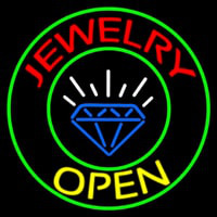 Jewelry Open Blue Logo Neonreclame