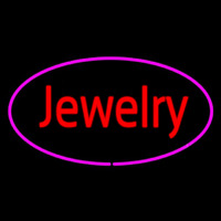 Jewelry Purple Oval Neonreclame