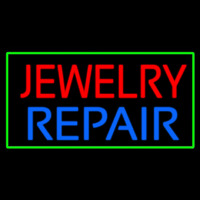 Jewelry Repair Green Rectangle Neonreclame