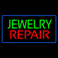 Jewelry Repair Rectangle Blue Neonreclame