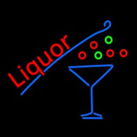 Liquor With Martini Glass Neonreclame