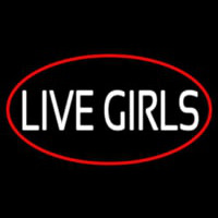 Live Girls With Red Border Neonreclame