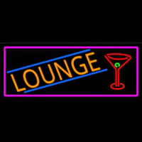 Lounge And Martini Glass With Pink Border Neonreclame