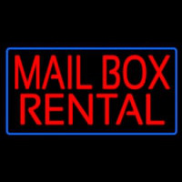 Mail Bo  Rental Blue Border Neonreclame