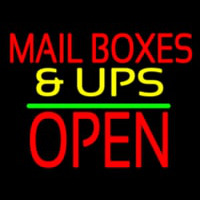 Mail Bo es And Ups Open Block Green Line Neonreclame