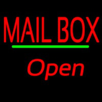 Mailbo  Open Green Line Neonreclame