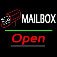 Mailbo  Red Logo With Open 3 Neonreclame