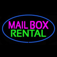 Mailbo  Rental Blue Oval Neonreclame