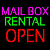 Mailbo  Rental Open Block Neonreclame