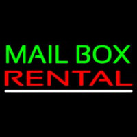 Mailbo  Rental White Line Neonreclame