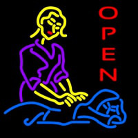 Massage Logo Open Neonreclame