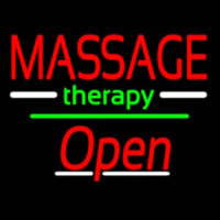 Massage Therapy Open Yellow Line Neonreclame