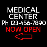 Medical Center Now Open Neonreclame