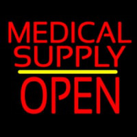 Medical Supply Block Open Yellow Line Neonreclame