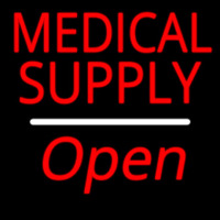 Medical Supply Script1 Open White Line Neonreclame