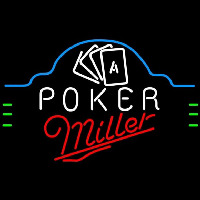 Miller Poker Ace Cards Beer Sign Neonreclame