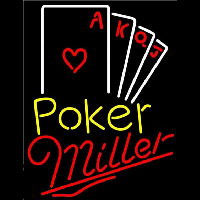 Miller Poker Ace Series Beer Sign Neonreclame