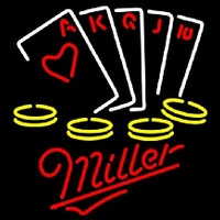 Miller Poker Ace Series Beer Sign Neonreclame