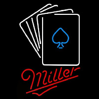 Miller Poker Cards Beer Sign Neonreclame