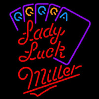 Miller Poker Lady Luck Series Beer Sign Neonreclame