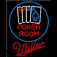 Miller Poker Room Beer Sign Neonreclame