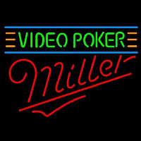 Miller Video Poker Beer Sign Neonreclame