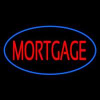 Mortgage Oval Blue Neonreclame