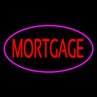 Mortgage Oval Pink Border Neonreclame