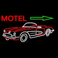 Motel Arrow With Car Logo Neonreclame